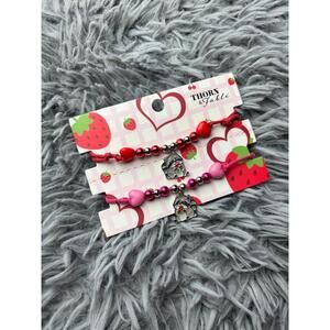 Thorn & fable hungry raccoon best friend cord bracelet set